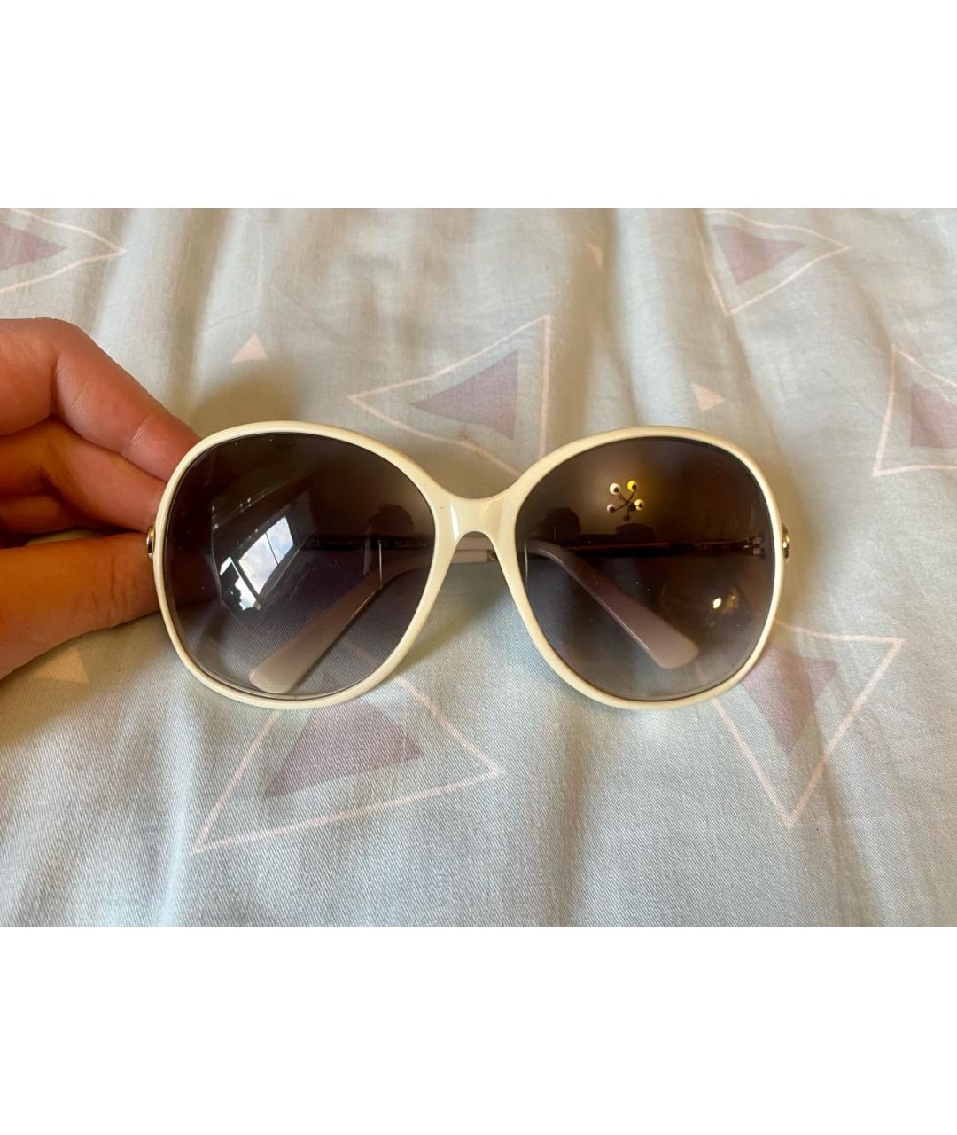 GUCCI Белые пластиковые солнцезащитные очки, фото 8