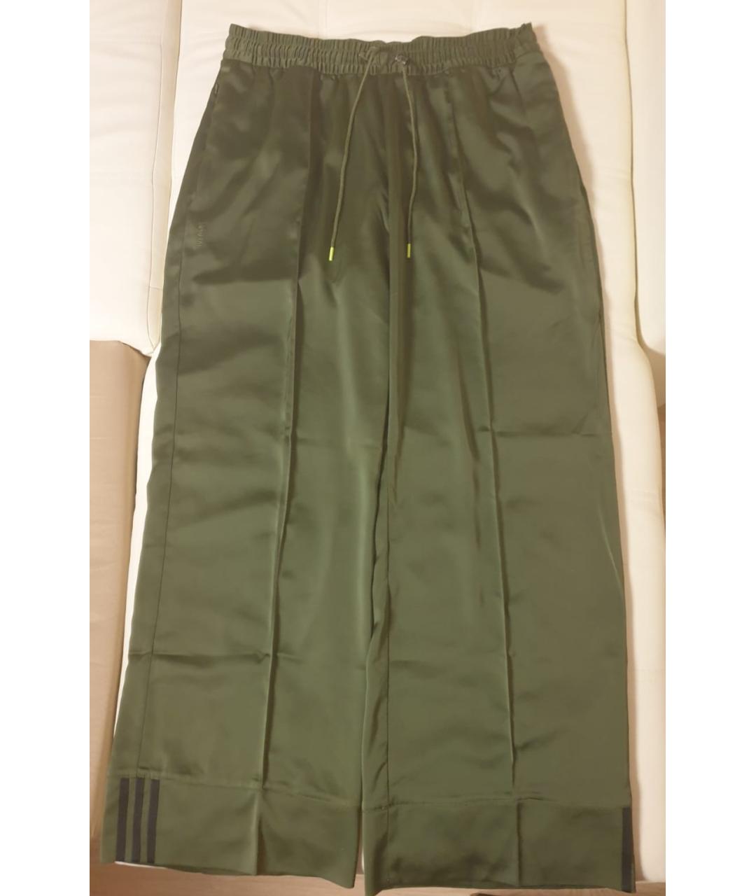 ADIDAS Зеленые полиэстеровые брюки широкие, фото 6