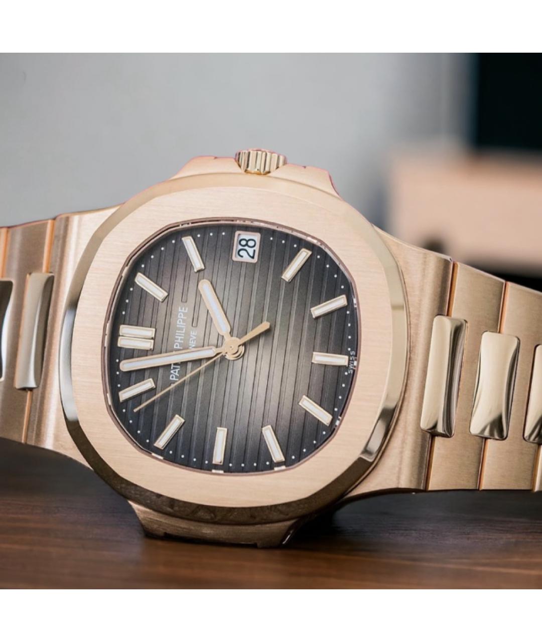 PATEK PHILIPPE Коричневые часы из розового золота, фото 2