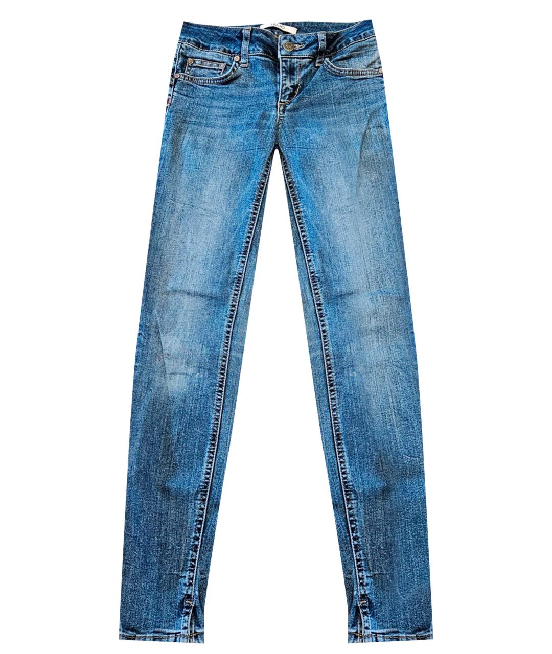 LIU JO Темно-синие хлопко-эластановые джинсы слим, фото 1