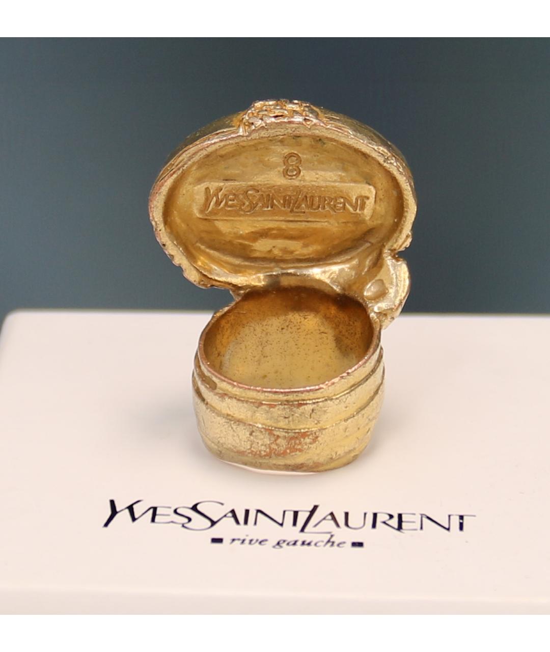SAINT LAURENT Золотое позолоченное кольцо, фото 5