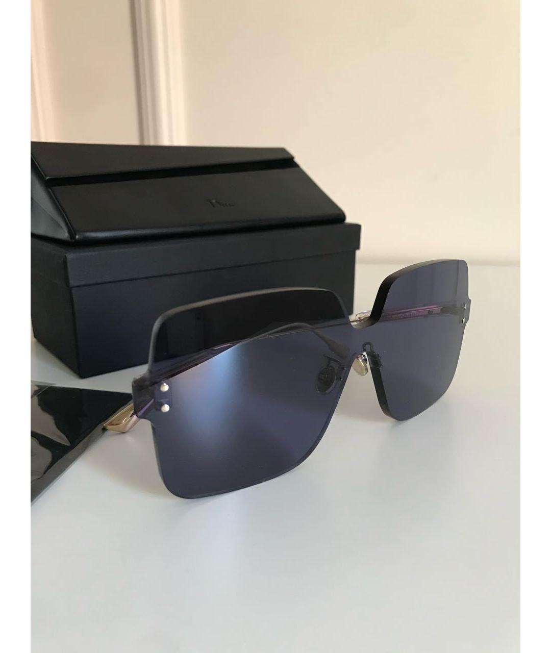 CHRISTIAN DIOR PRE-OWNED Фиолетовые пластиковые солнцезащитные очки, фото 3