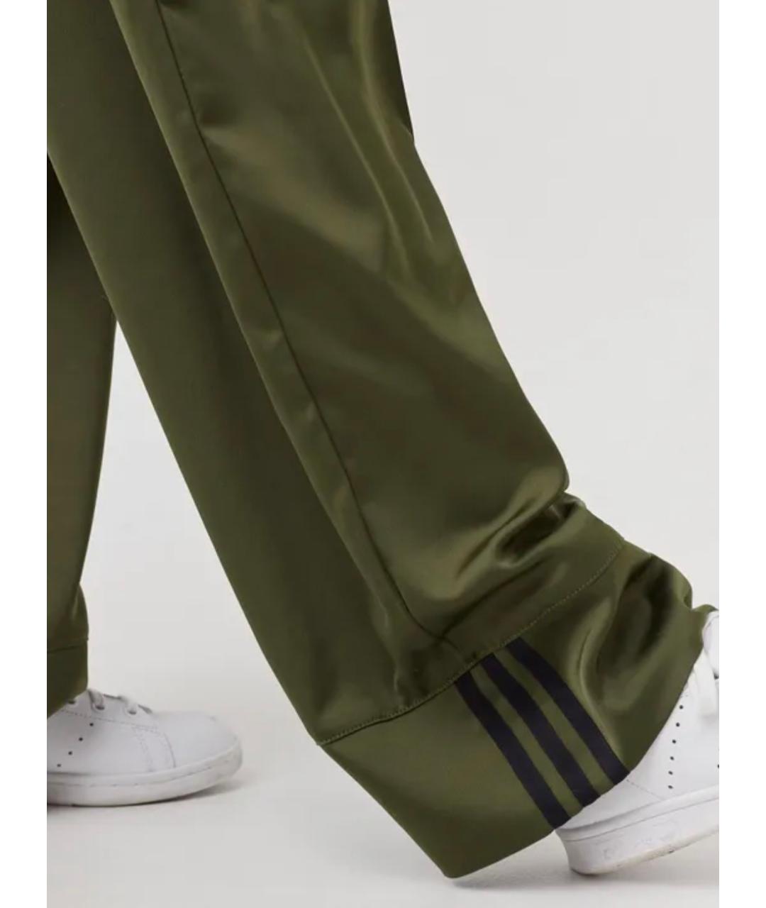 ADIDAS Зеленые полиэстеровые брюки широкие, фото 4