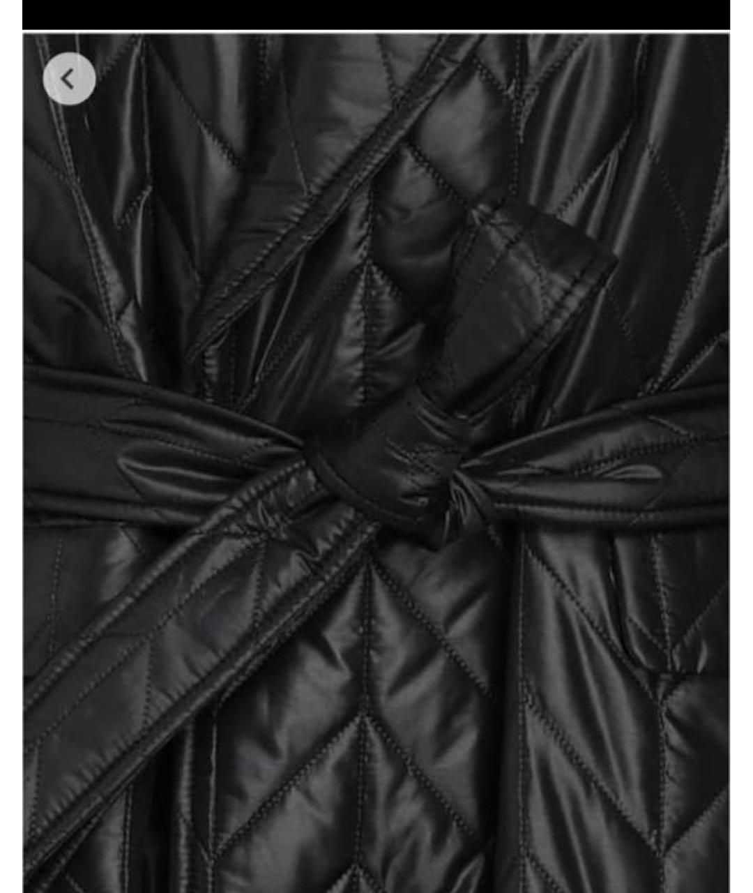EMPORIO ARMANI Черное полиэстеровое пальто, фото 2
