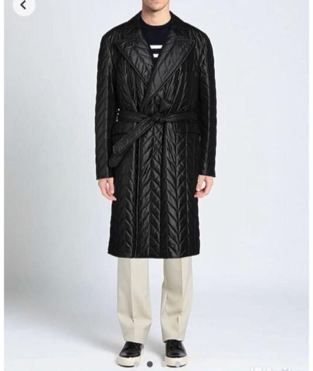 EMPORIO ARMANI Черное полиэстеровое пальто, фото 3