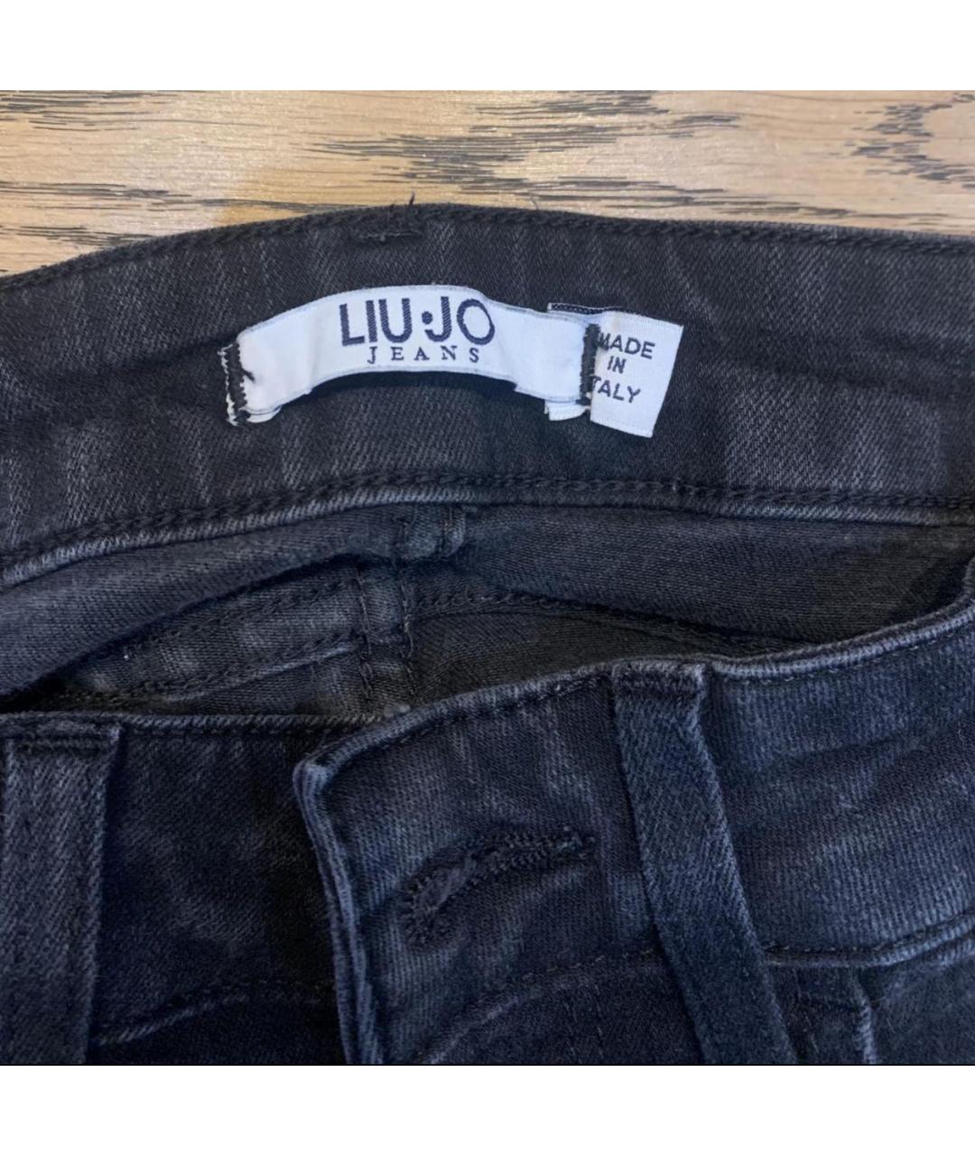 LIU JO Черные хлопко-эластановые джинсы слим, фото 7