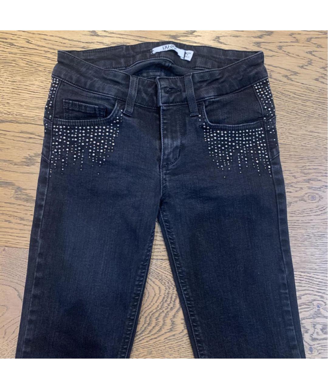 LIU JO Черные хлопко-эластановые джинсы слим, фото 3