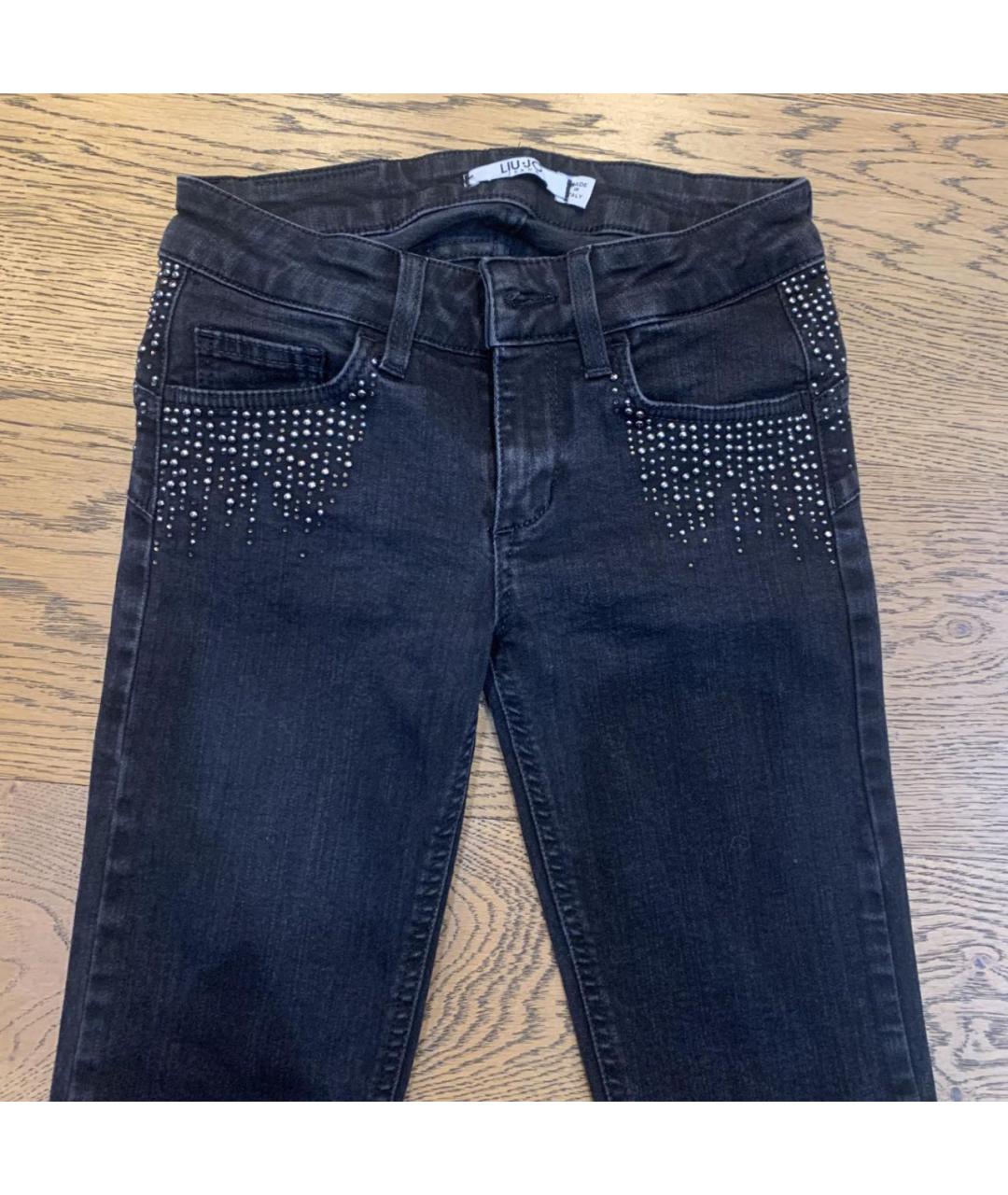 LIU JO Черные хлопко-эластановые джинсы слим, фото 8