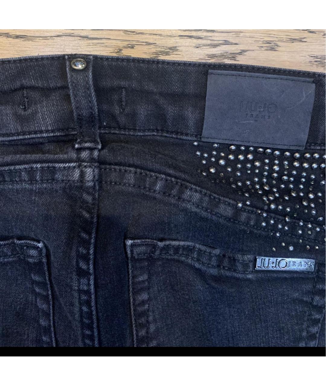 LIU JO Черные хлопко-эластановые джинсы слим, фото 6