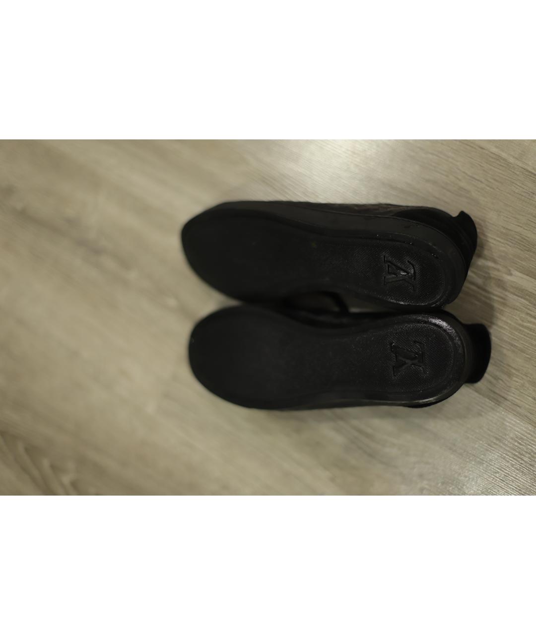 LOUIS VUITTON PRE-OWNED Черные кожаные низкие кроссовки / кеды, фото 5