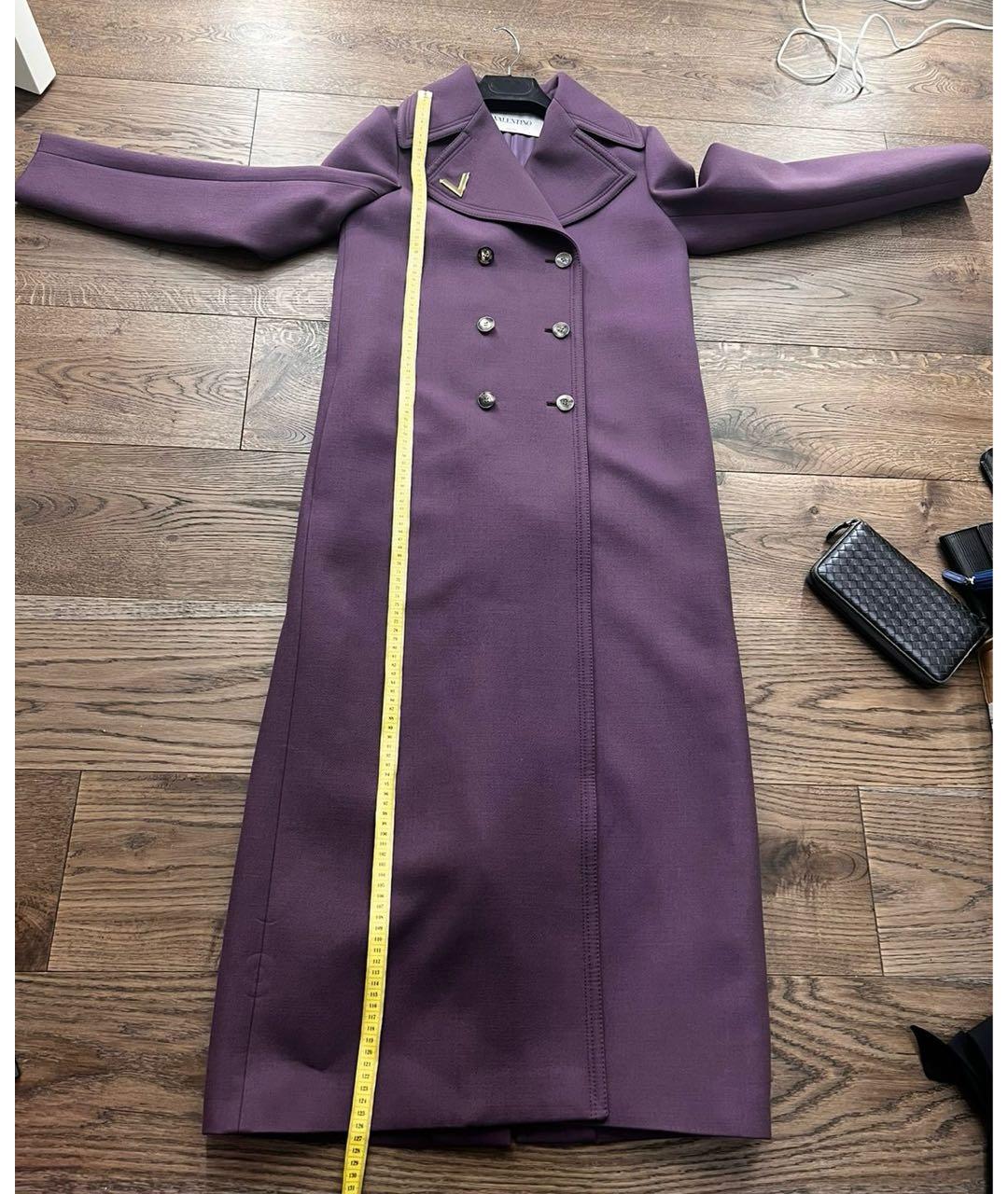 VALENTINO Фиолетовое шерстяное пальто, фото 2