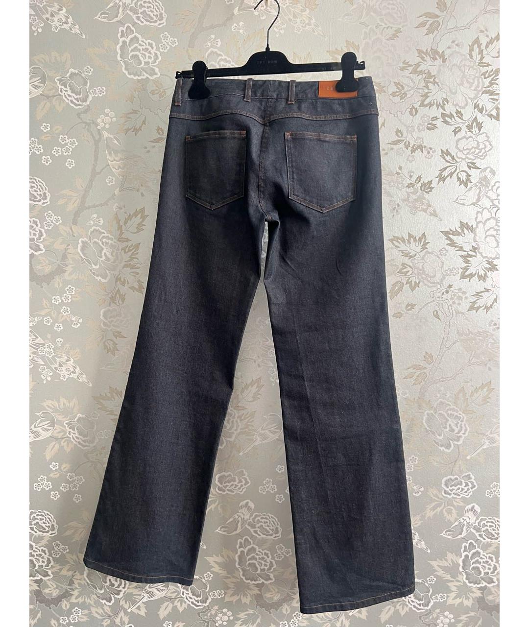 CELINE PRE-OWNED Темно-синие хлопковые джинсы клеш, фото 7