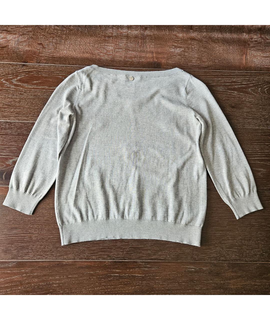LIU JO Серый хлопковый джемпер / свитер, фото 5