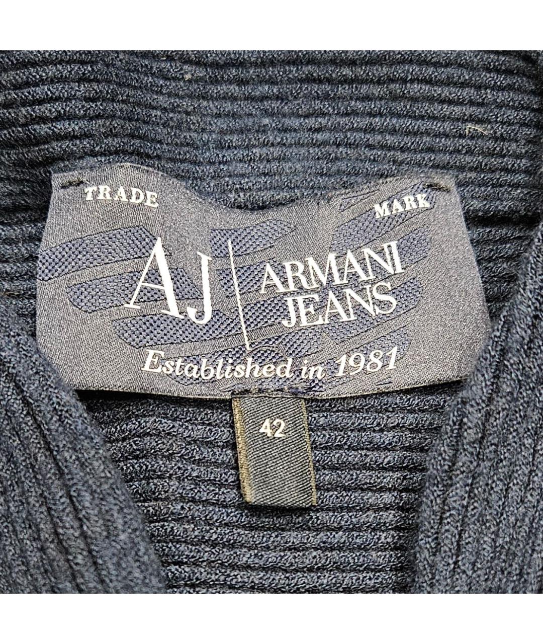 ARMANI JEANS Темно-синий хлопковый джемпер / свитер, фото 6