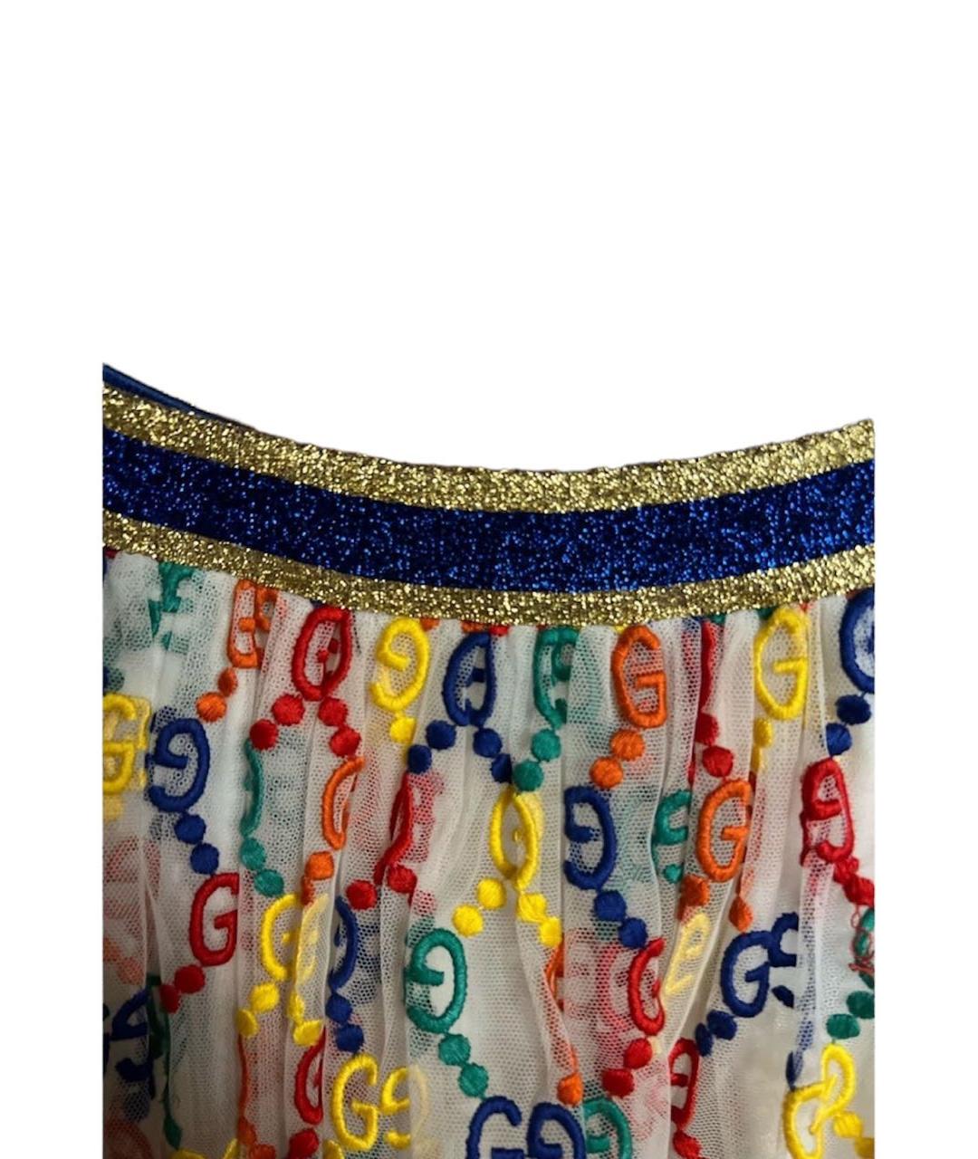 GUCCI Мульти полиэстеровая юбка, фото 2