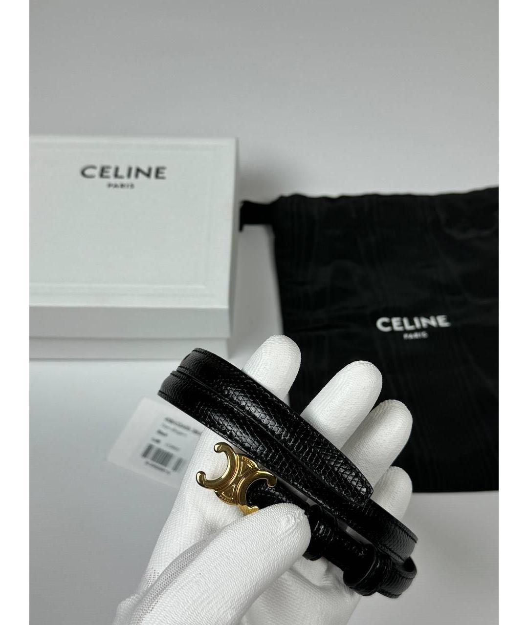 CELINE PRE-OWNED Черный кожаный ремень, фото 2