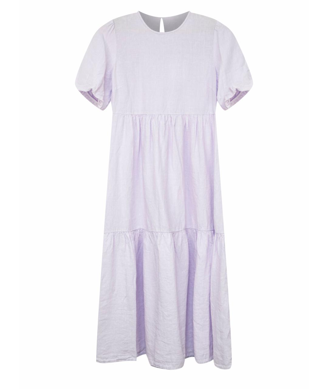 PESERICO Фиолетовое льняное повседневное платье, фото 1