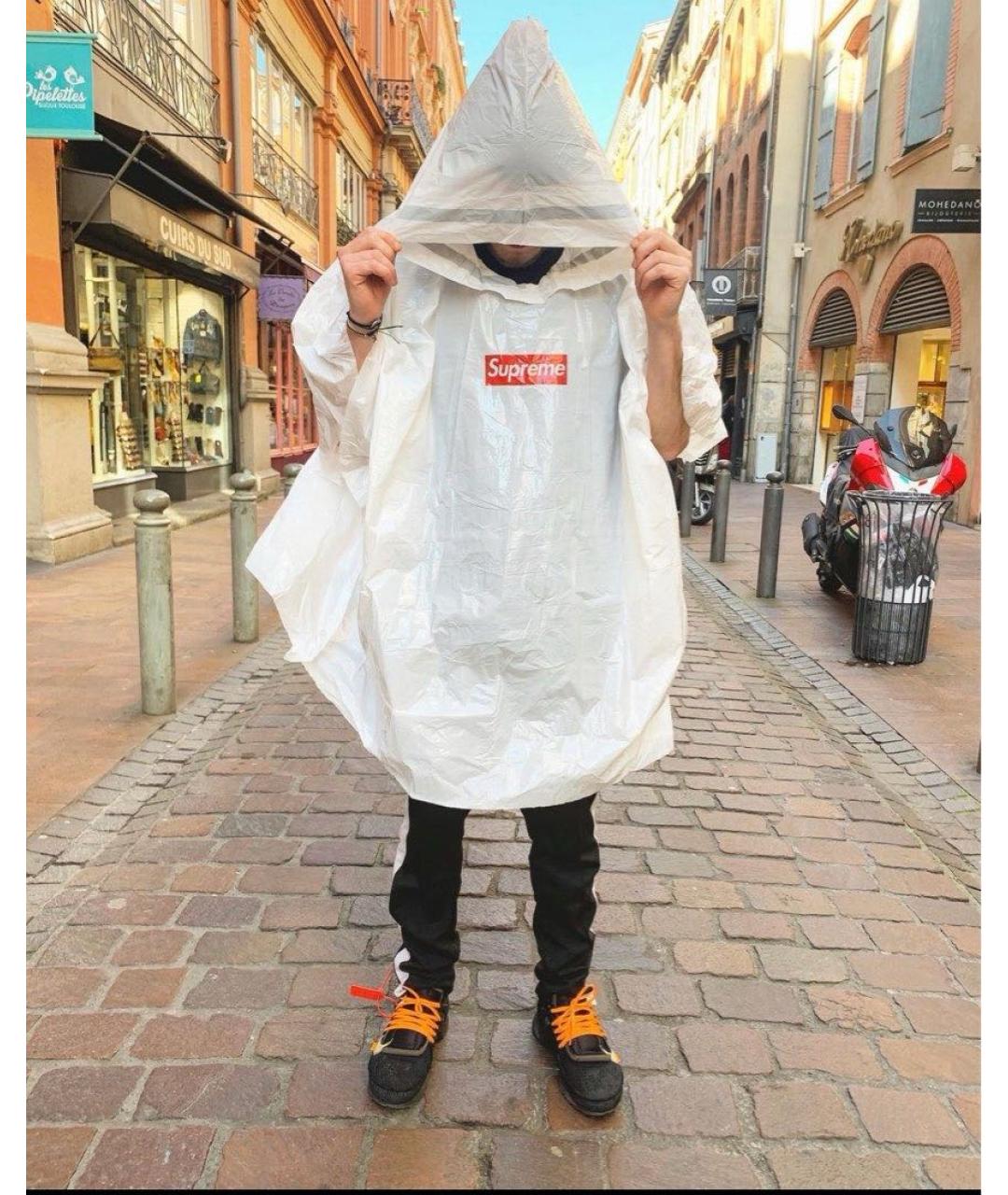 SUPREME Белый тренч / плащ, фото 2