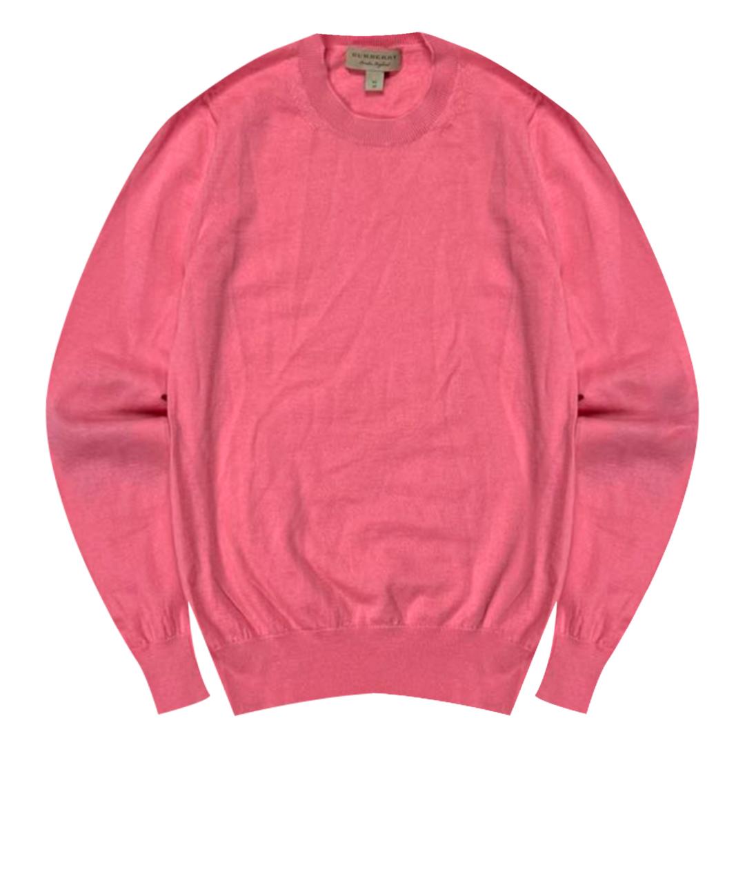 BURBERRY Розовый шерстяной джемпер / свитер, фото 1
