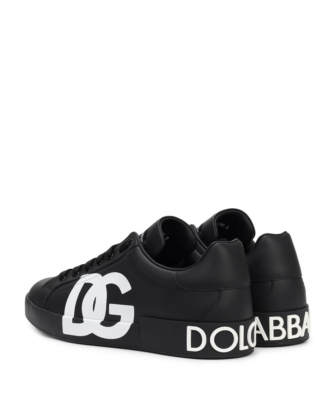 DOLCE&GABBANA Черные низкие кроссовки / кеды, фото 4