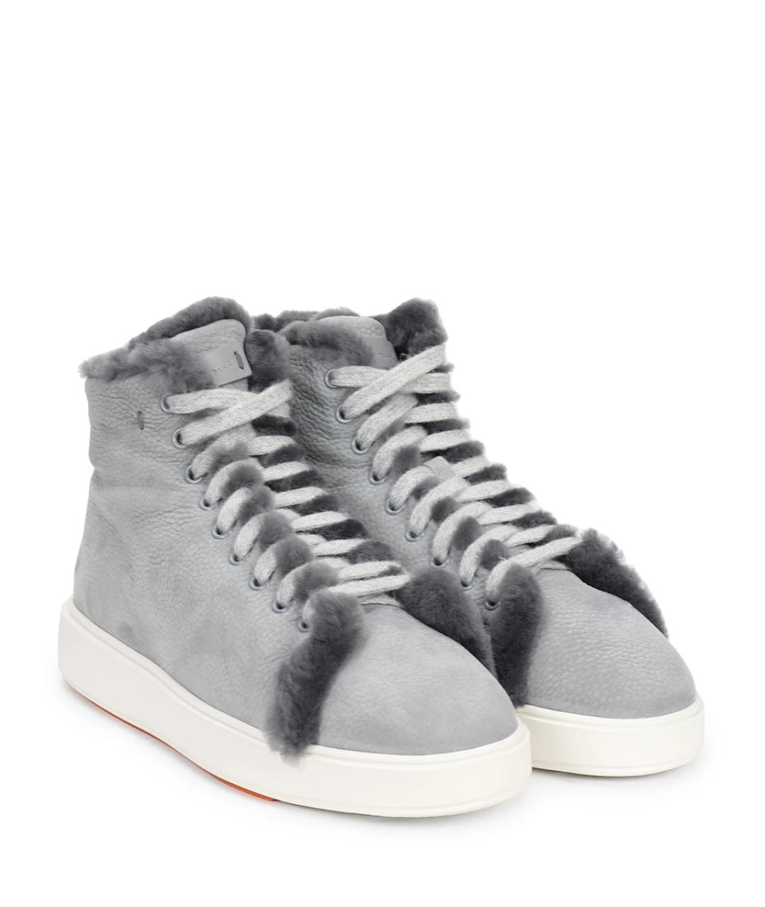 SANTONI Серые слипоны, фото 2