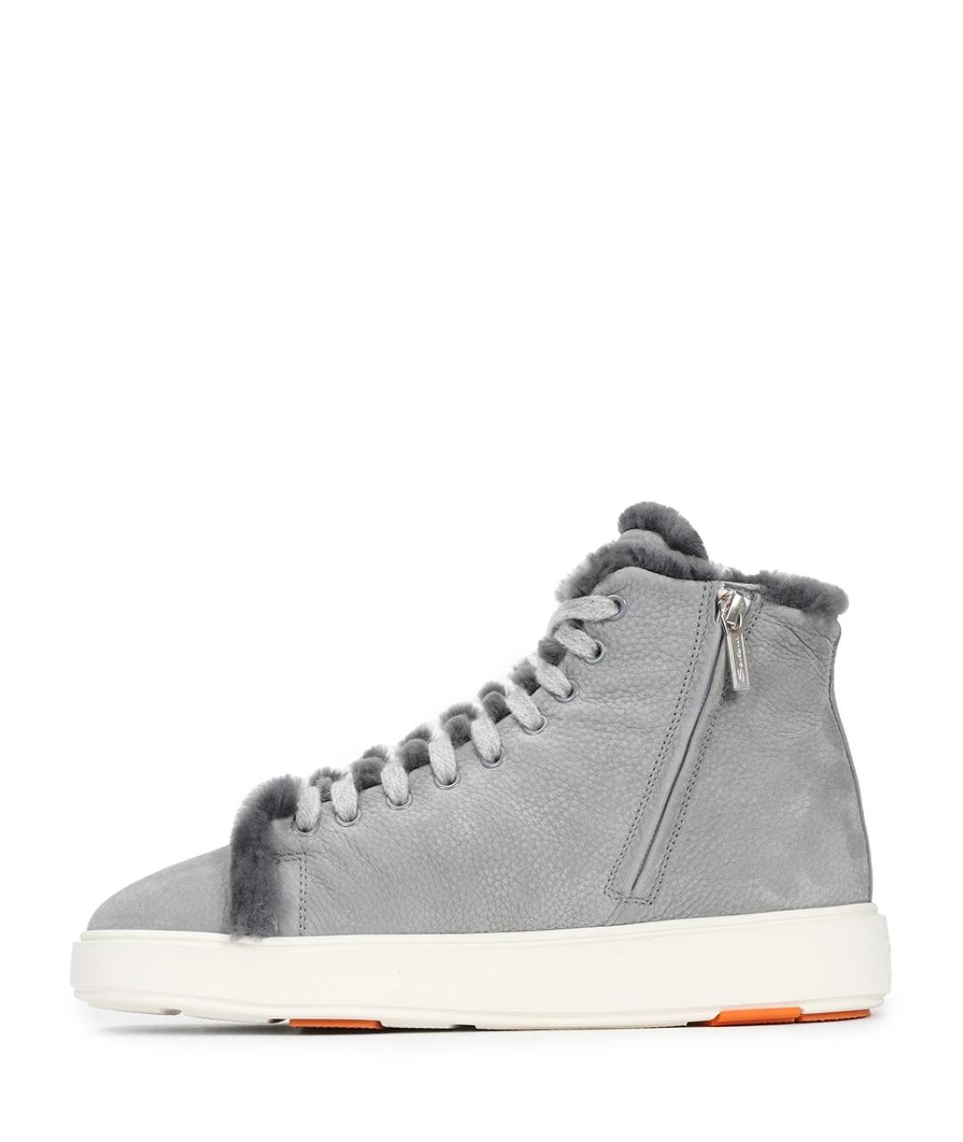 SANTONI Серые слипоны, фото 3