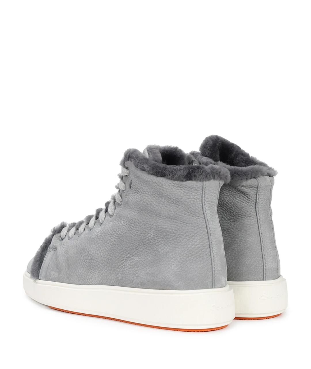 SANTONI Серые слипоны, фото 4