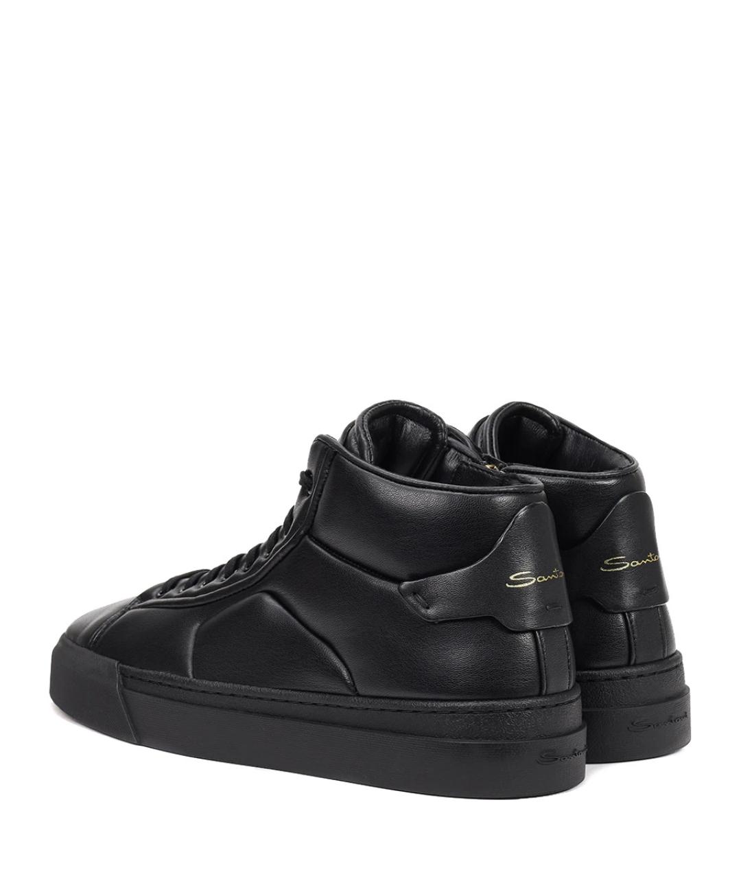 SANTONI Черные кеды, фото 4