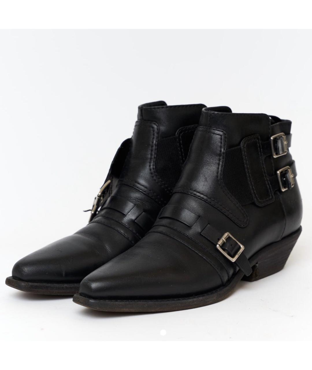 CHRISTIAN DIOR PRE-OWNED Черные кожаные ботинки, фото 4