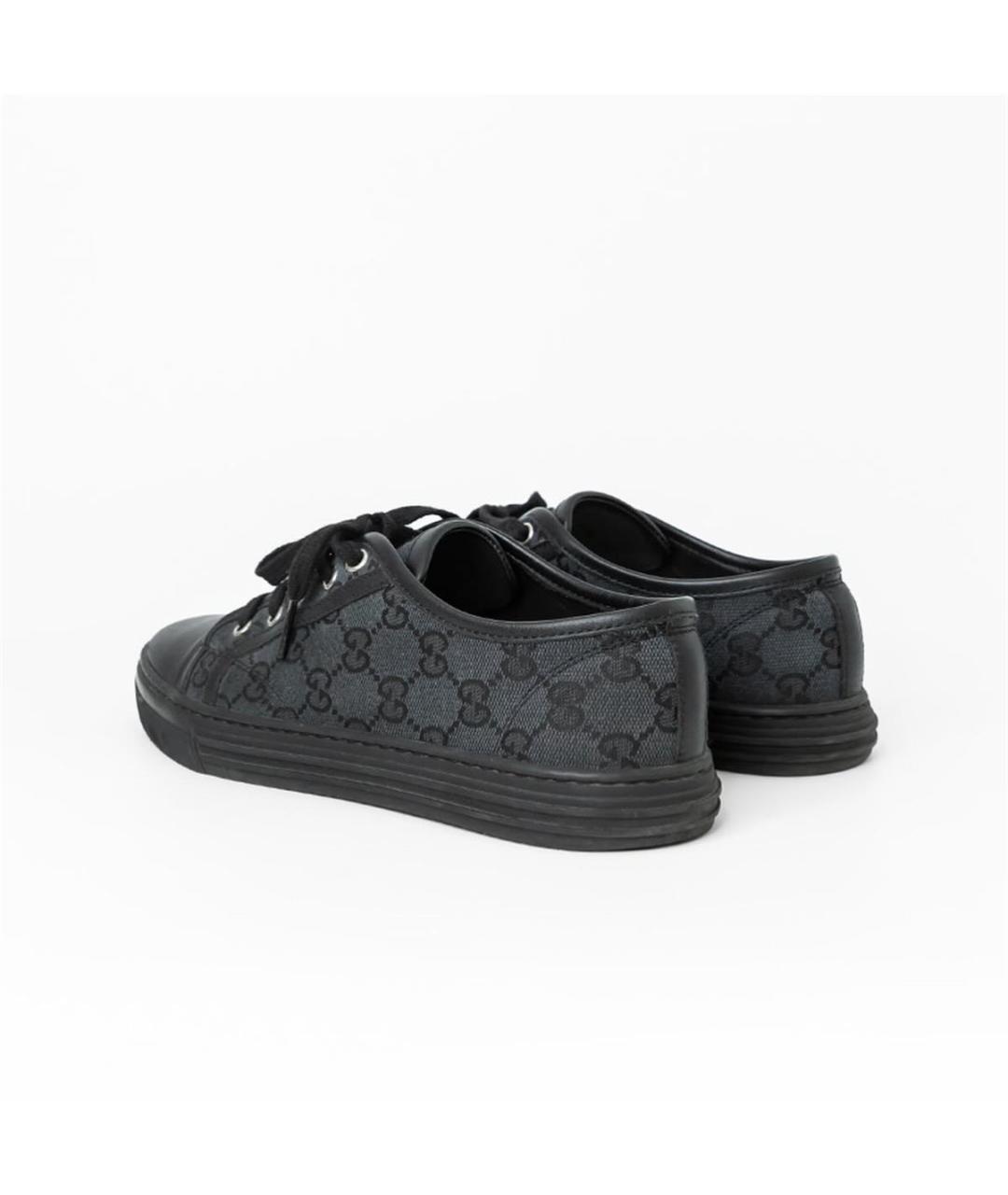 GUCCI Черные текстильные кеды, фото 4