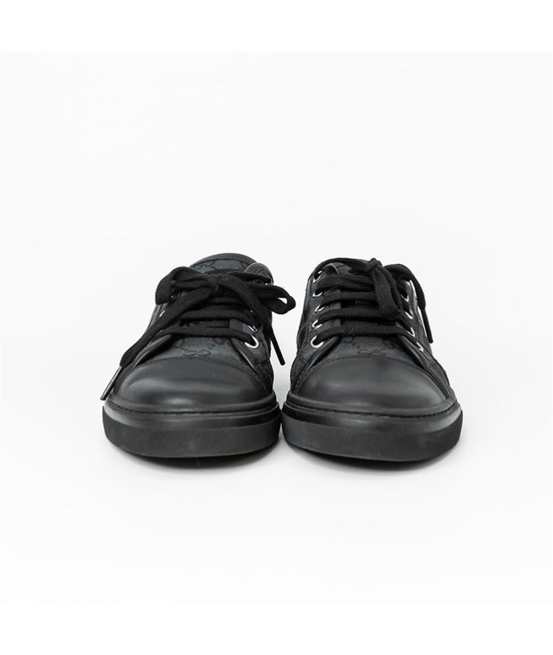 GUCCI Черные текстильные кеды, фото 3