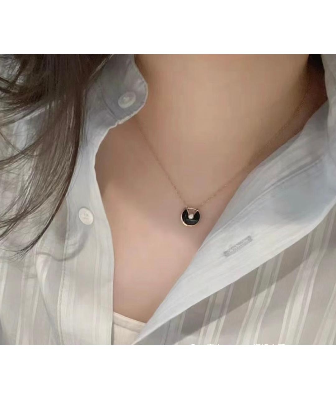 CARTIER Черное колье из розового золота, фото 6
