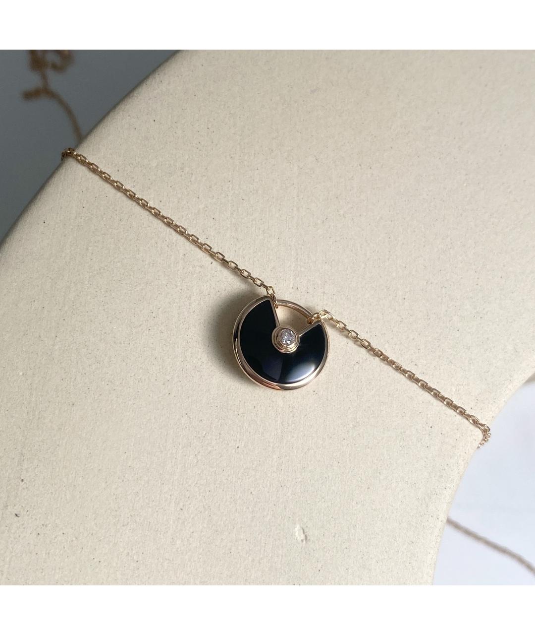 CARTIER Черное колье из розового золота, фото 3