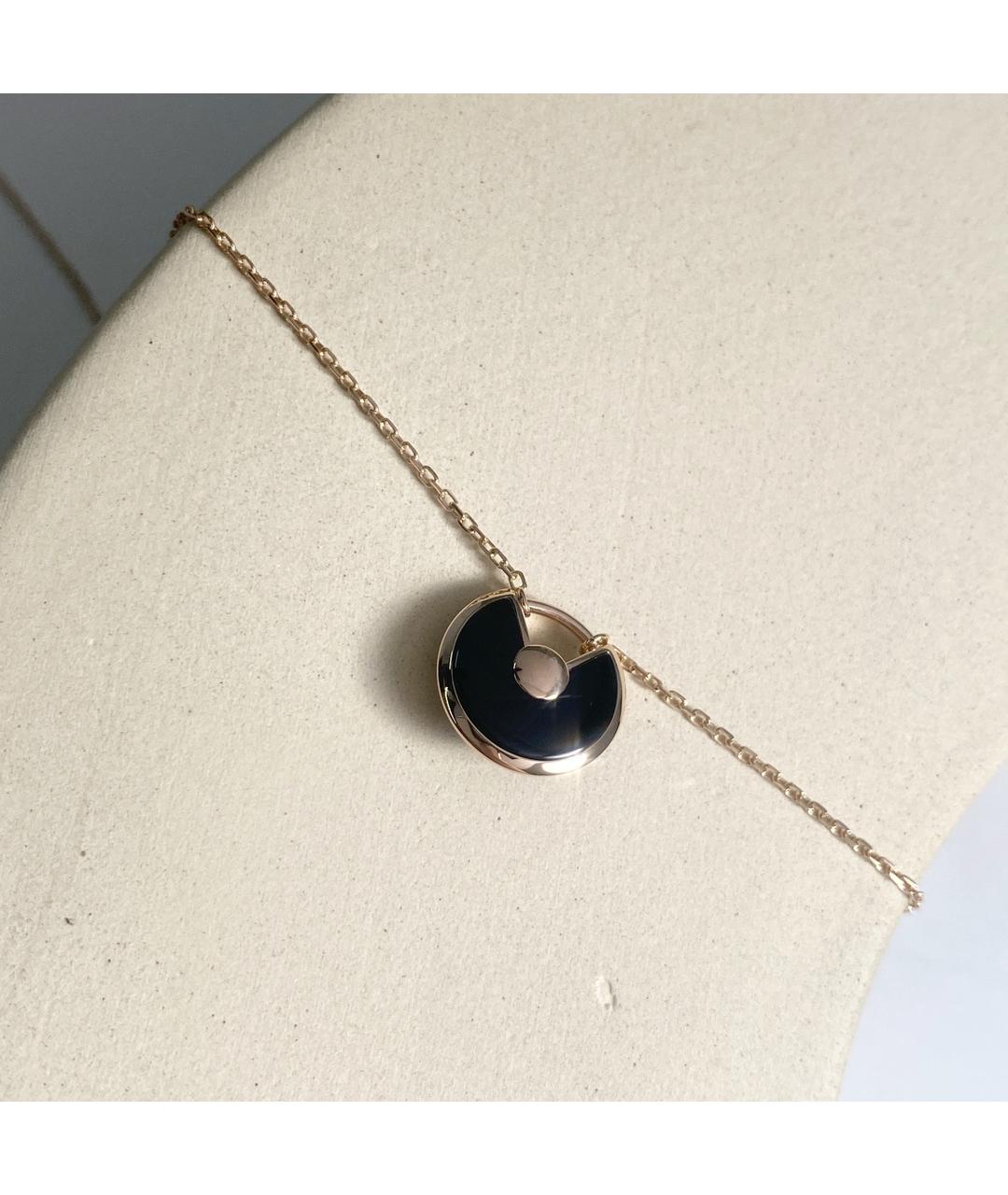 CARTIER Черное колье из розового золота, фото 4