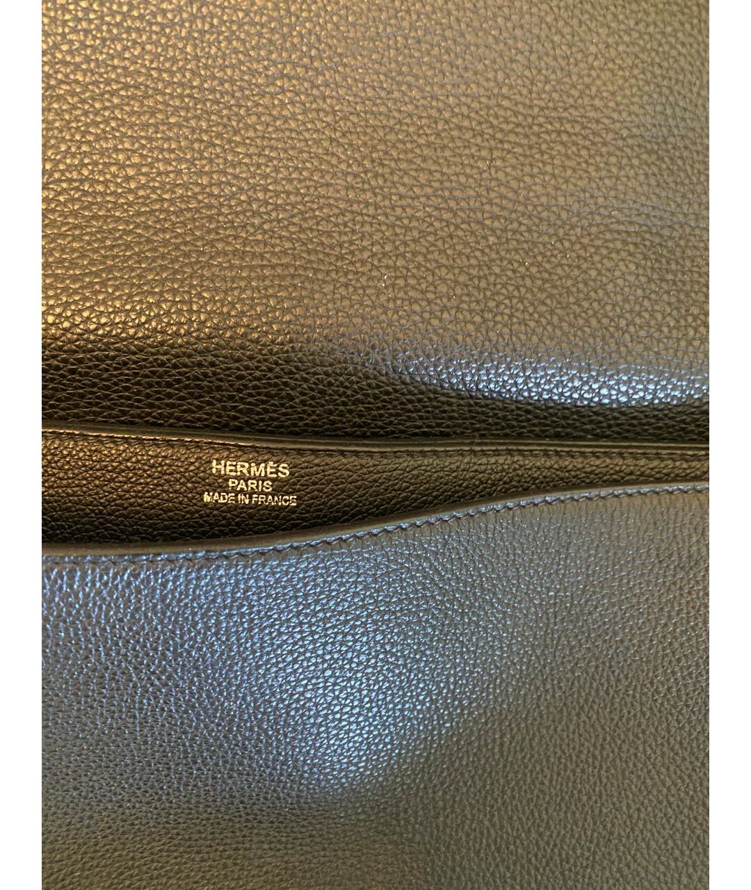 HERMES Черный кожаный портфель, фото 4