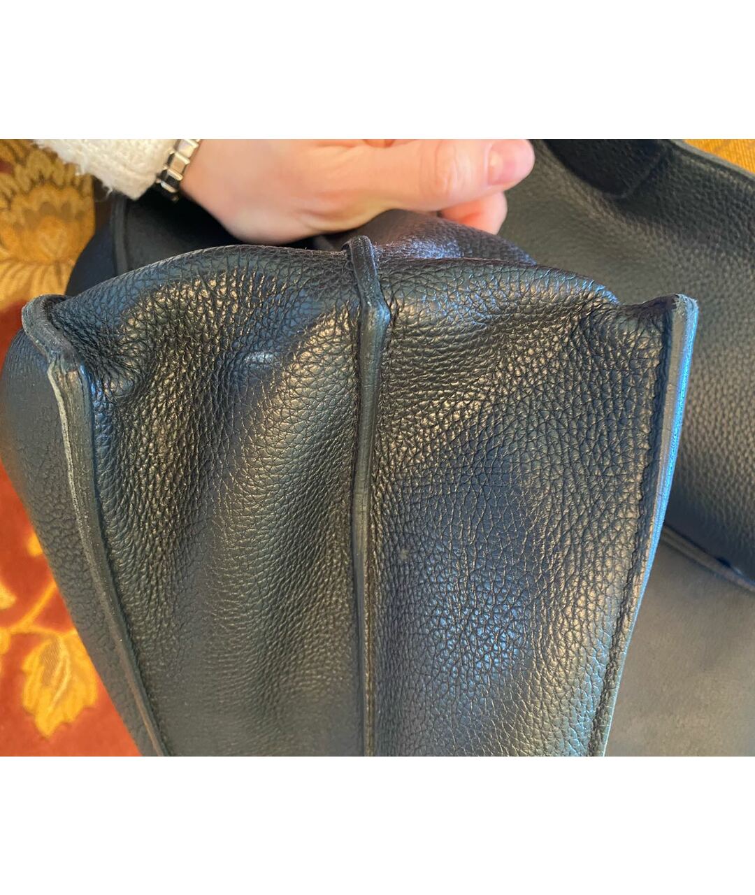 HERMES PRE-OWNED Черный кожаный портфель, фото 8
