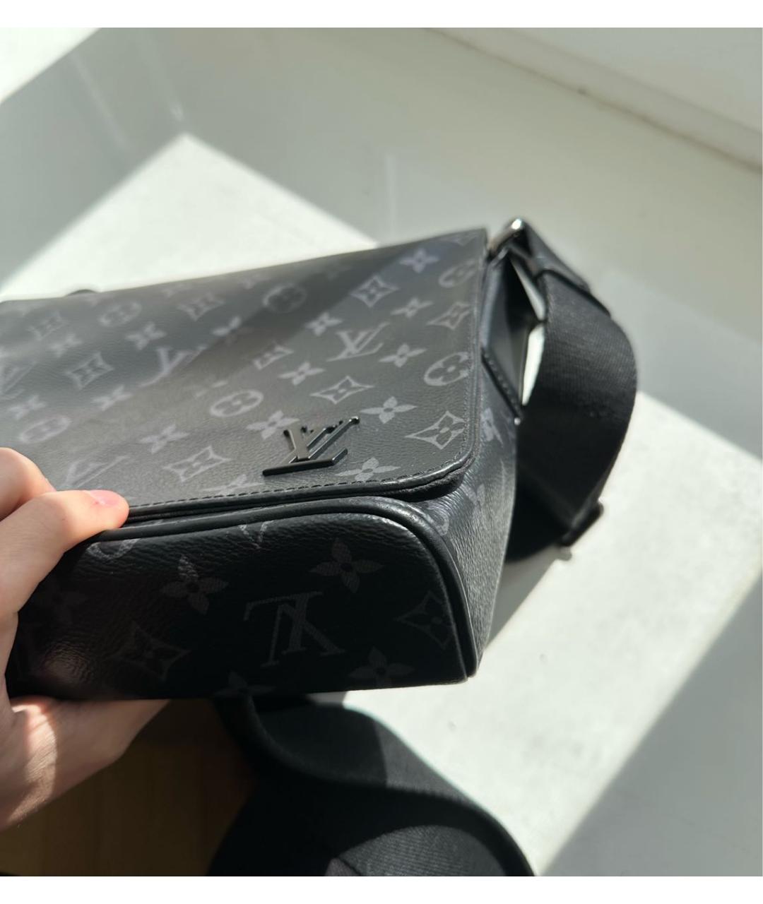 LOUIS VUITTON PRE-OWNED Антрацитовая сумка на плечо, фото 6