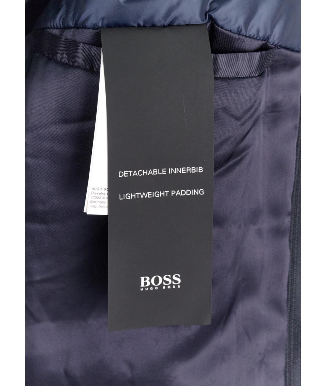 HUGO BOSS Темно-синее полиэстеровое пальто, фото 3