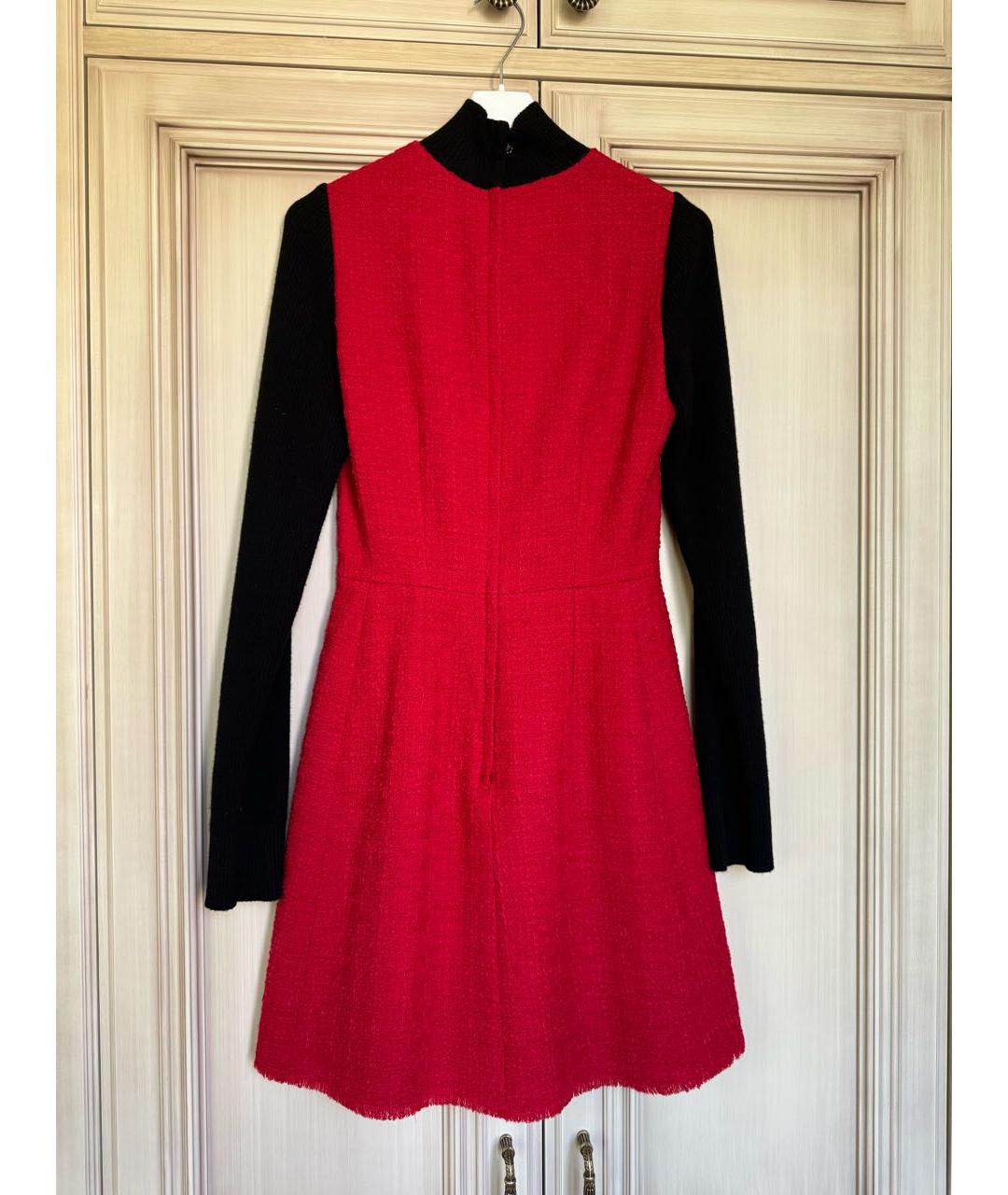 DOLCE&GABBANA Красное шерстяное повседневное платье, фото 2