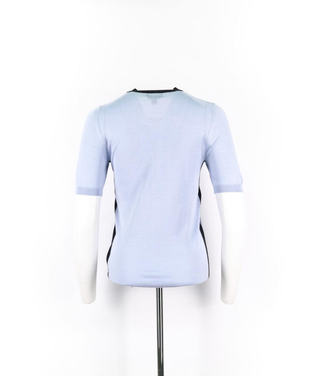 BURBERRY Голубой шелковый джемпер / свитер, фото 2