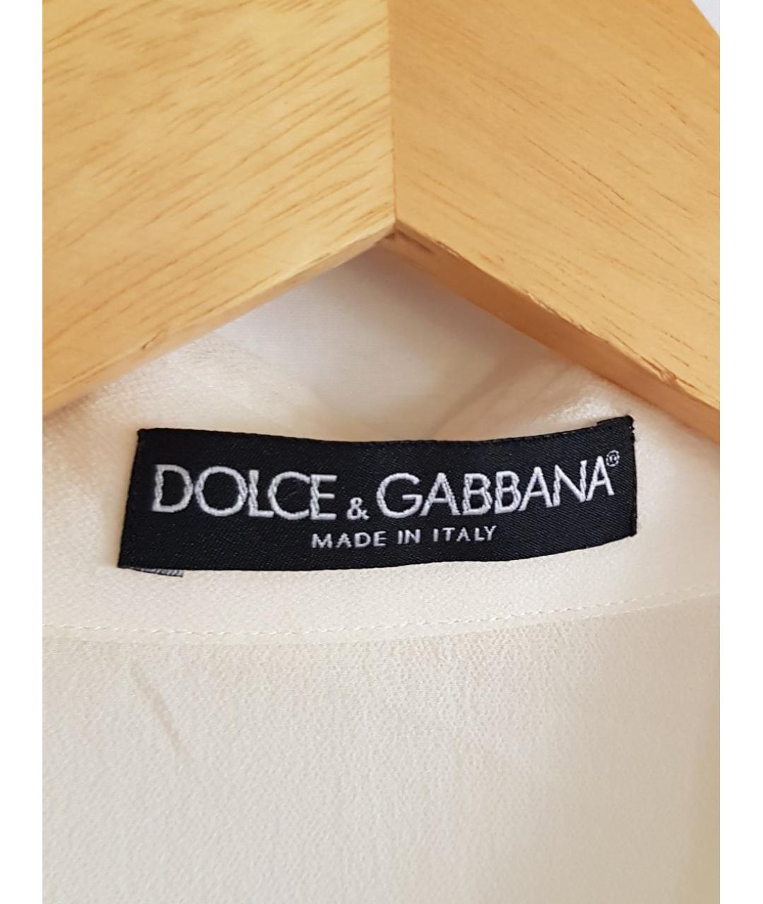DOLCE&GABBANA Бежевая шелковая блузы, фото 3
