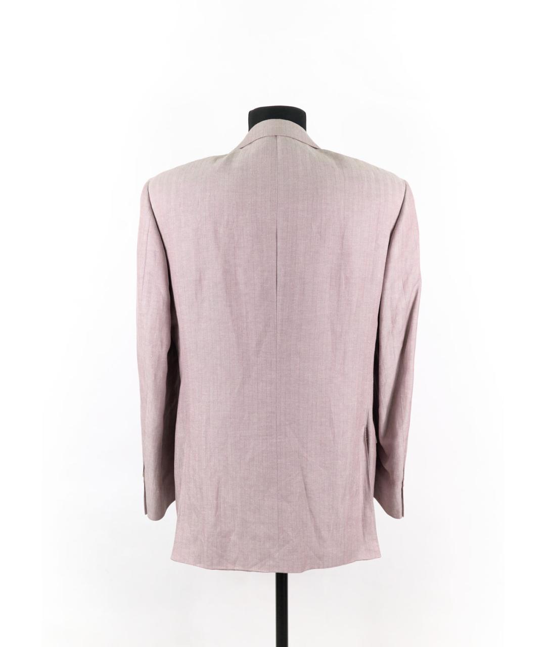 CANALI Розовый льняной пиджак, фото 2