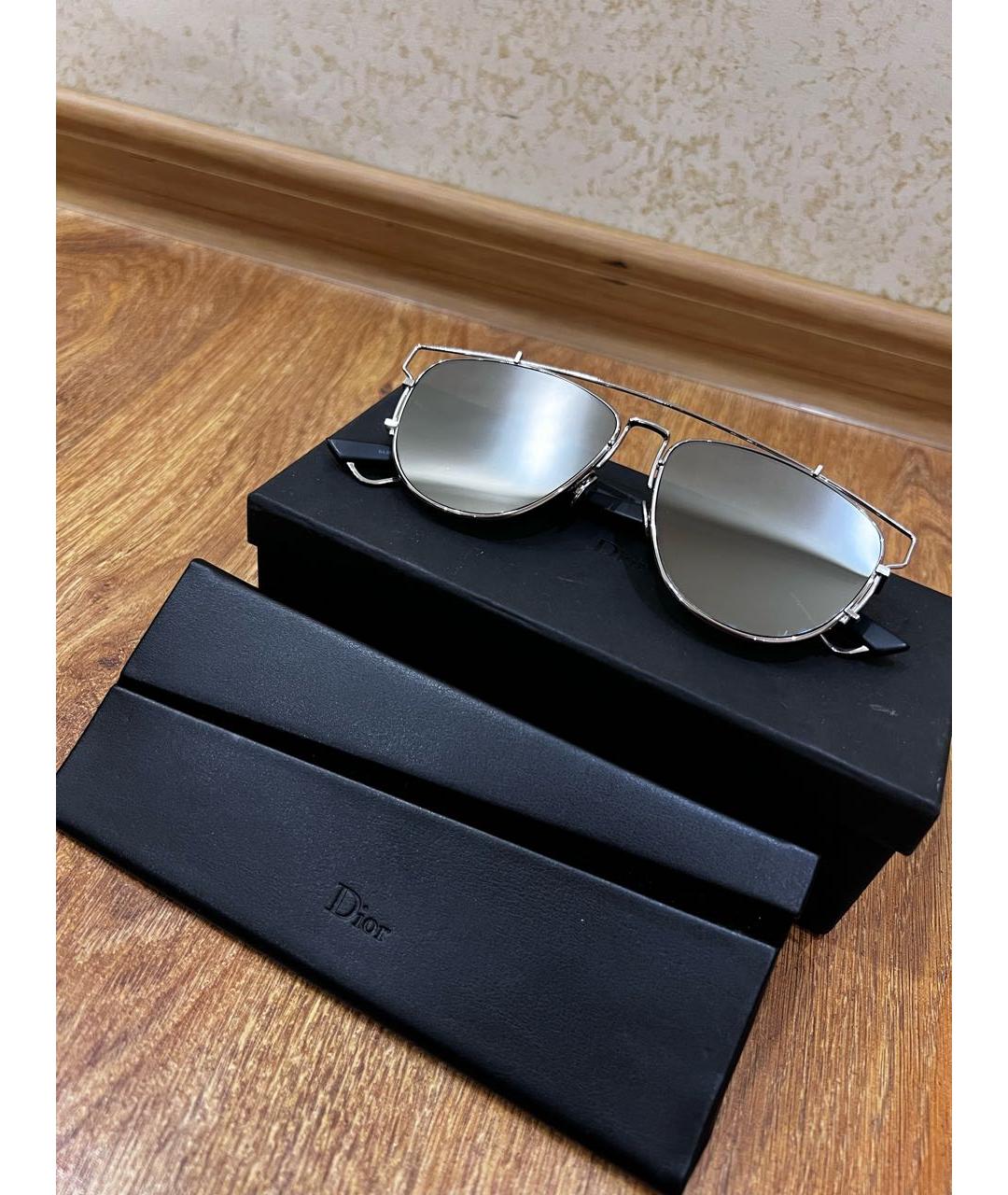 CHRISTIAN DIOR PRE-OWNED Серые пластиковые солнцезащитные очки, фото 7