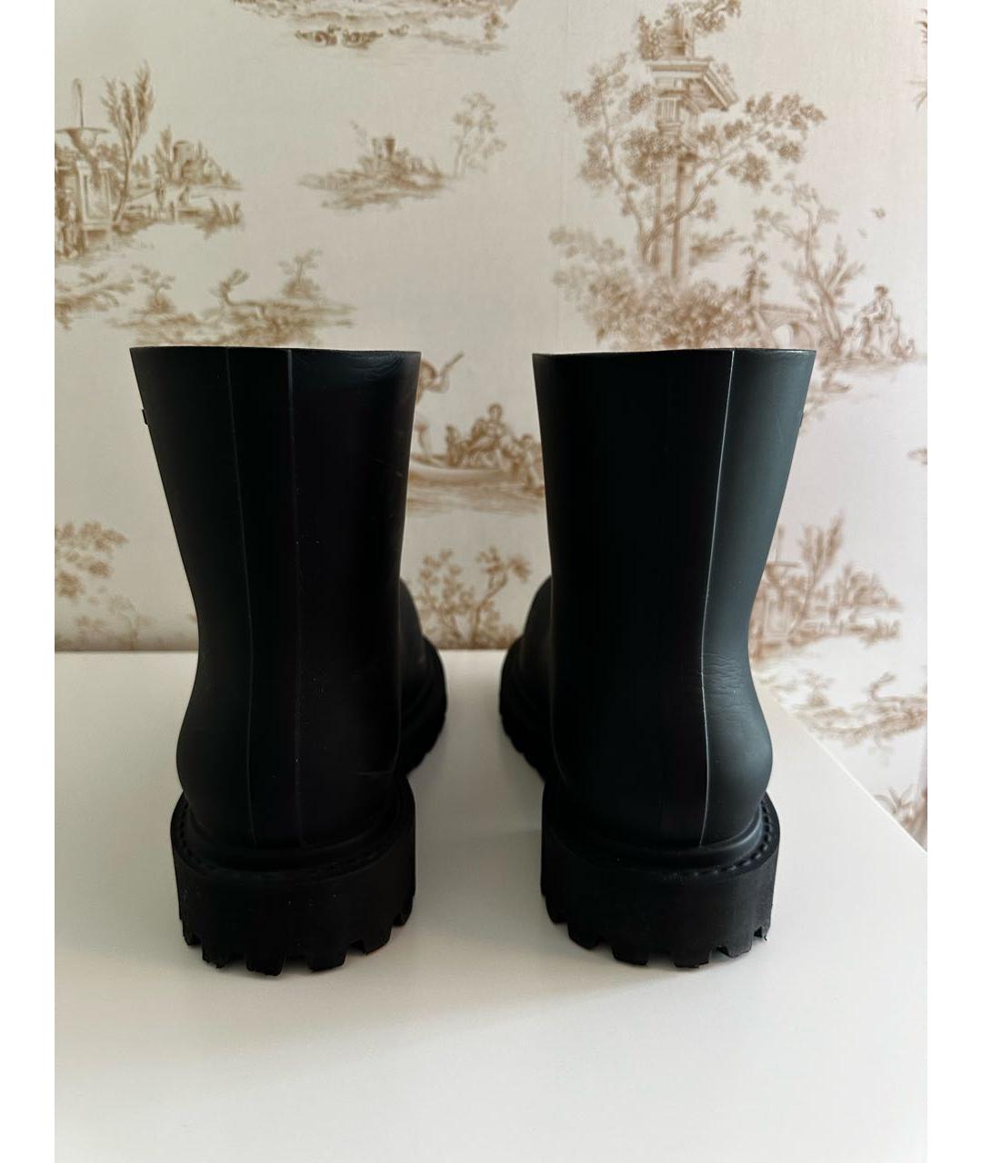 BALENCIAGA Черные резиновые высокие ботинки, фото 4