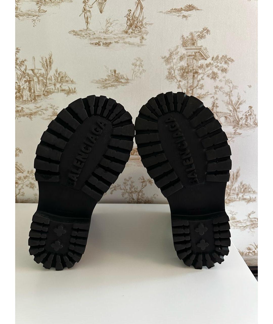 BALENCIAGA Черные резиновые высокие ботинки, фото 5