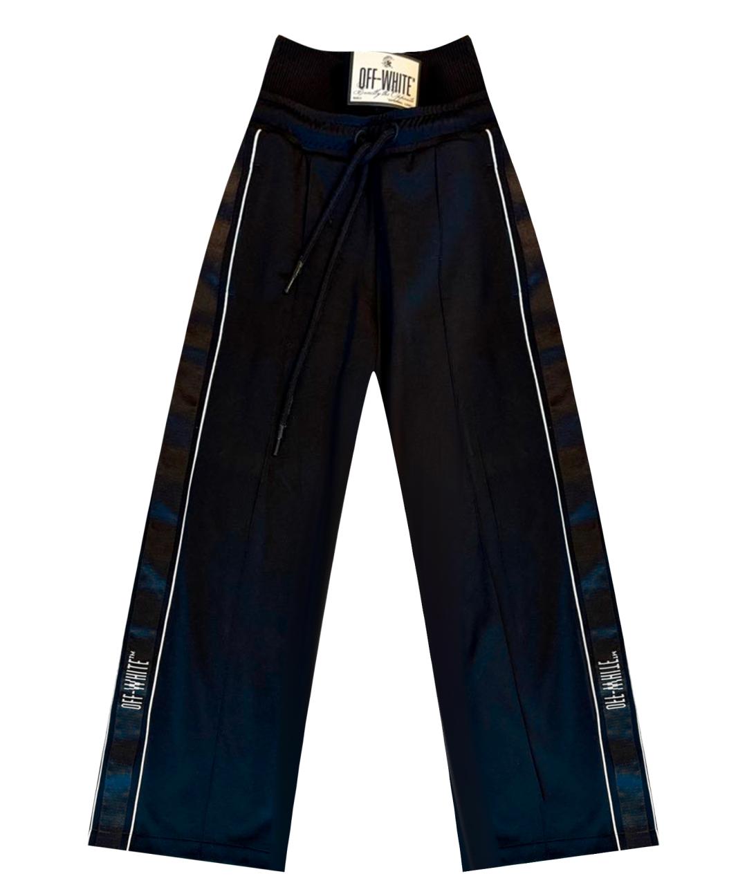OFF-WHITE Черные полиамидовые брюки широкие, фото 1