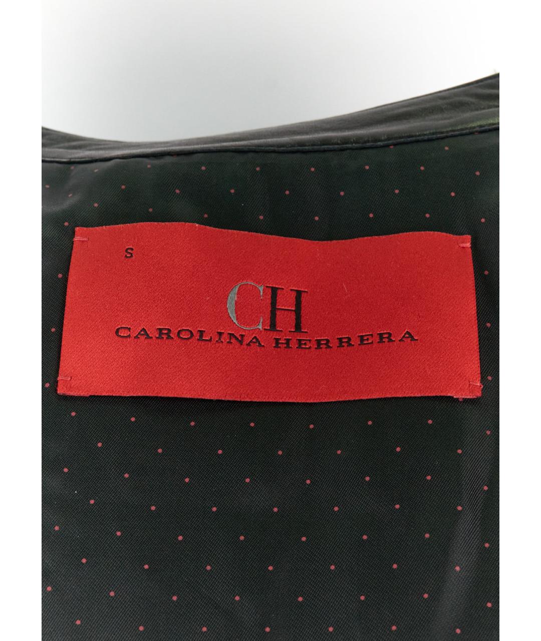 CAROLINA HERRERA Черная кожаная куртка, фото 3