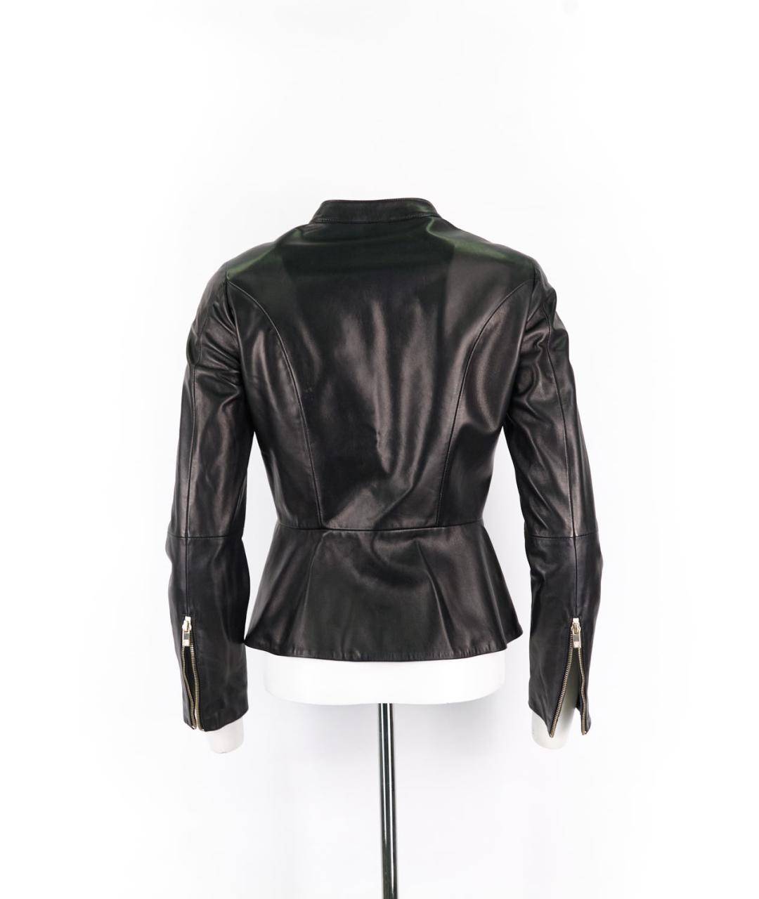 CAROLINA HERRERA Черная кожаная куртка, фото 2