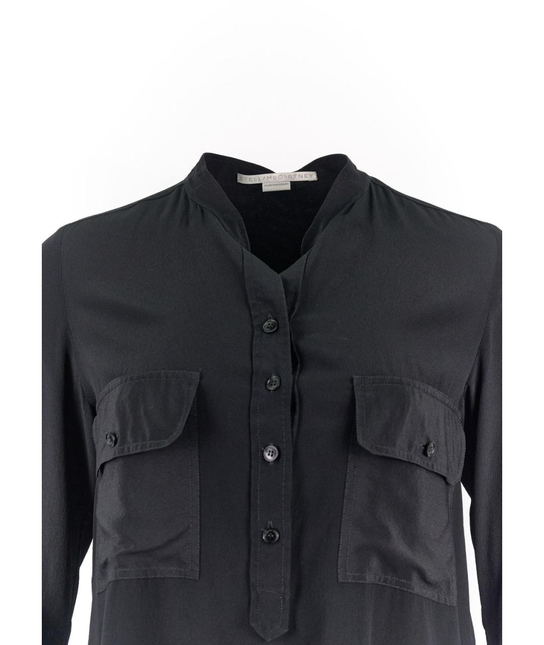 STELLA MCCARTNEY Черная шелковая блузы, фото 4