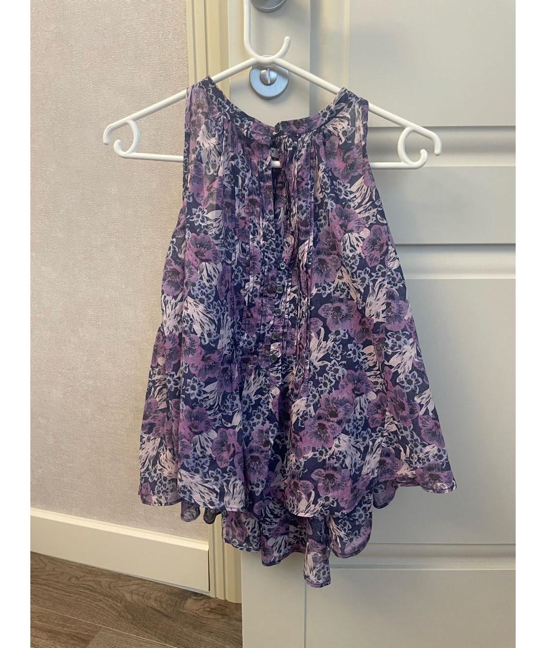 ISABEL MARANT ETOILE Фиолетовая хлопковая блузы, фото 7